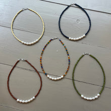Load image into Gallery viewer, Third Drawer Up - Glass and Pearl Beaded Necklace A/W25
