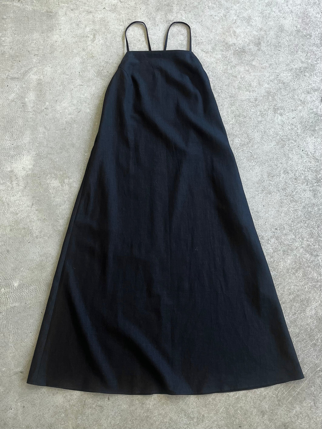 Atwin The Label - The Solstice Dress In Black Ramie Linen
