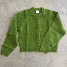 Load image into Gallery viewer, Yoke Studio - Brushed Mohair Cara Cardigan In Green
