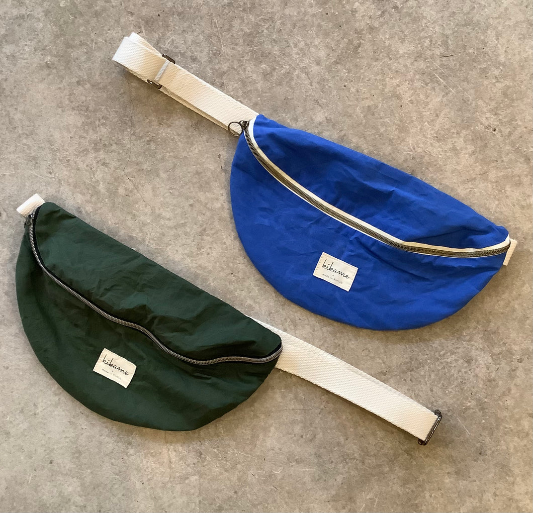 Kikame Apparel - Cross Body Bum Bag In Waxed Cotton