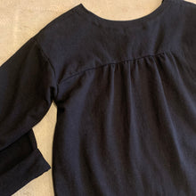 Load image into Gallery viewer, Seen Studio - The Aurora Long Sleeve Top In Black In Linen Cotton Mix
