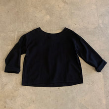 Load image into Gallery viewer, Seen Studio - The Aurora Long Sleeve Top In Black In Linen Cotton Mix
