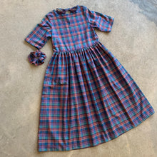 Load image into Gallery viewer, Seen Studio - The Veronica Dress And Scrunchie - Blue And Pink Tartan
