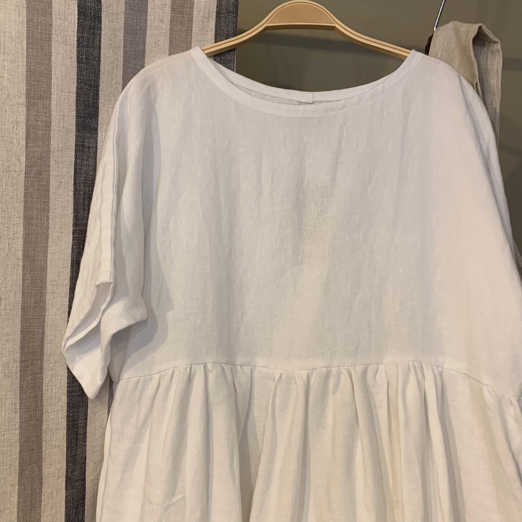 Love & Squalor - White Linen Phoebe Dress