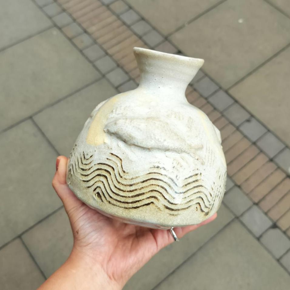 ceramic urn vase