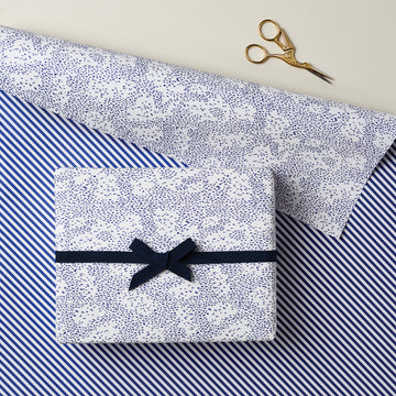 Ink & Bloom Speckle And Stripe Double Sided Gift Wrap