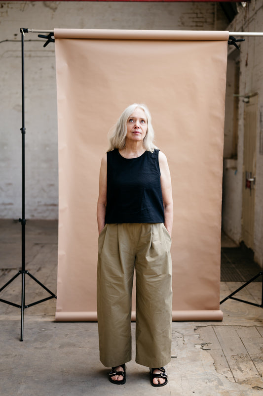 Atwin The Label - The Pleated Trouser In Taupe
