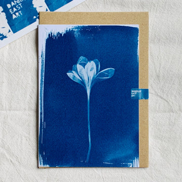 Danielle East - Crocus Cyanotype Greetings Card