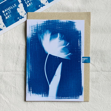 Danielle East - Frilly Tulip Cyanotype Greeting Card
