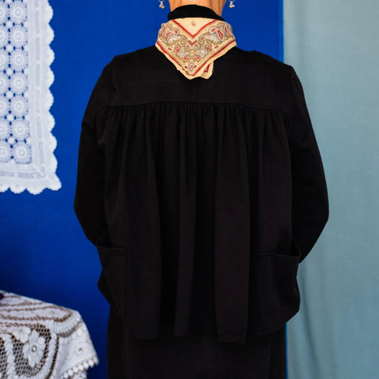 Tapuh Clothing - Paloma Smock Top In Nero