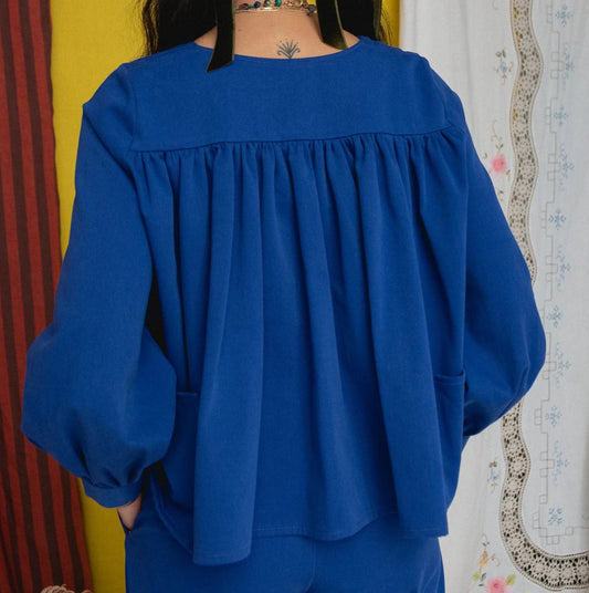 Tapuh Clothing - Paloma Smock In Cornflower
