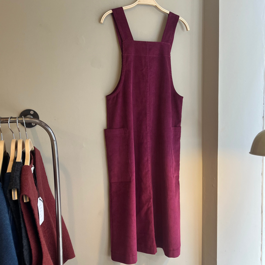 Nadinoo - Pinafore Dress In Wine Corduroy