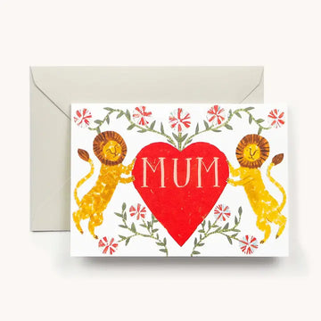Hadley Paper Goods - Mum Lion Heart Card