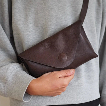 Roake - Betty Leather Belt Bag In Chocolate