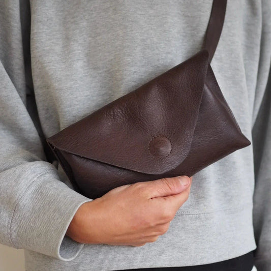 Roake - Betty Leather Belt Bag In Chocolate