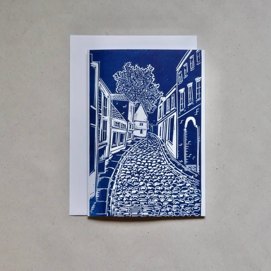 Bosanko Prints - Lino Print Norwich Elm Hill Card
