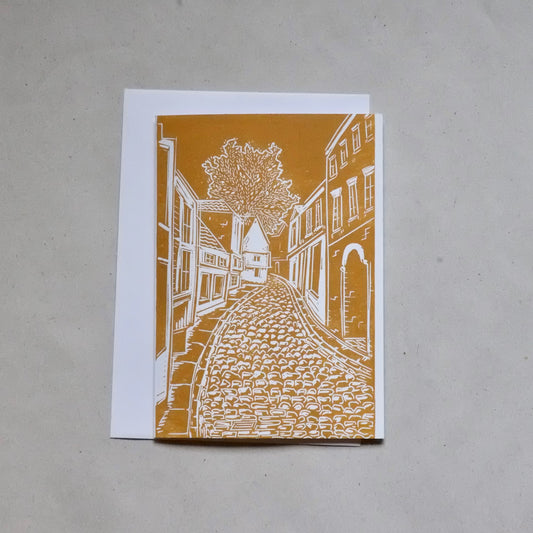 Bosanko Prints - Lino Print Norwich Elm Hill Card