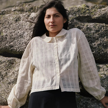 Kaely Russell - Bloom Shirt In Vanilla Check