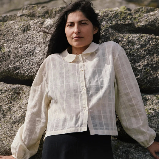 Kaely Russell - Bloom Shirt In Vanilla Check