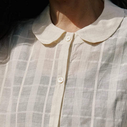 Kaely Russell - Bloom Shirt In Vanilla Check