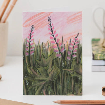 Joy Jen Studio - Pink Flowers Greetings Card