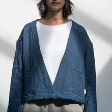 Load image into Gallery viewer, LAW Studios -  The Elly Padded Cardigan In Blue
