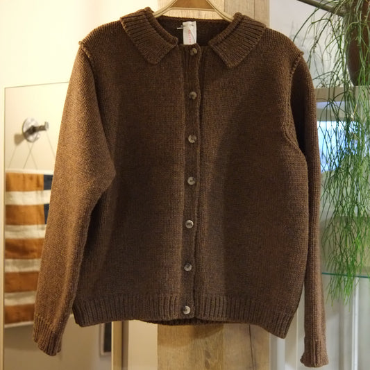Yetton - Collared Cardigan In Tobacco