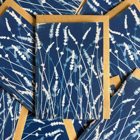 Danielle East - Lavender Cyanotype Greetings Card