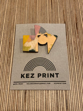 Load image into Gallery viewer, Kez Print - Ply Wood Abstract Brooch

