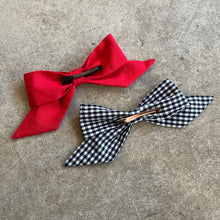 Load image into Gallery viewer, Love &amp; Squalor - Gingham Large Hair Bow
