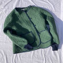 Load image into Gallery viewer, O Moon - Quilted Beadspread Jacket In Forest Green
