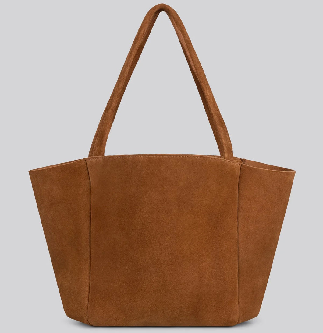 Mimi Berry - Gala Shoulder Bag In Tan Suede