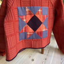 Load image into Gallery viewer, O Moon - Quilted Beadspread Jacket In Carnelian With Patchwork Back
