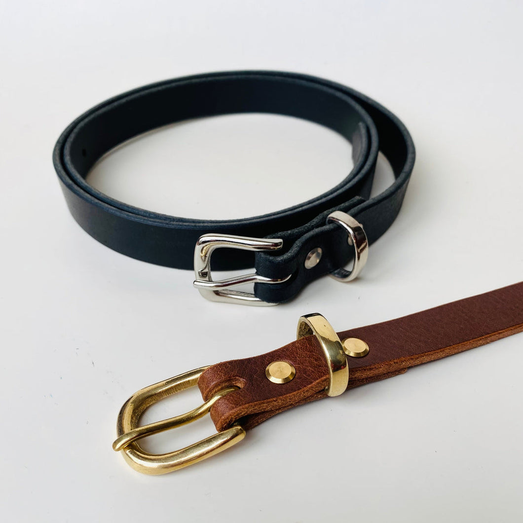 Willow Leather - Slim Leather Belt