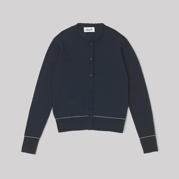 Charl Knitwear - The Sailor Cardigan In Navy