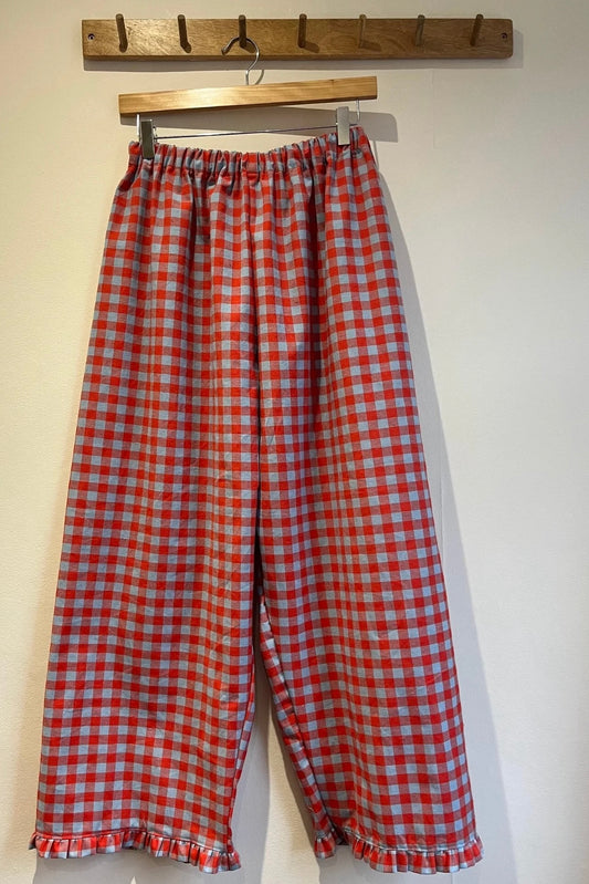 Love & Squalor - Penny Trousers In Blue And Red Gingham