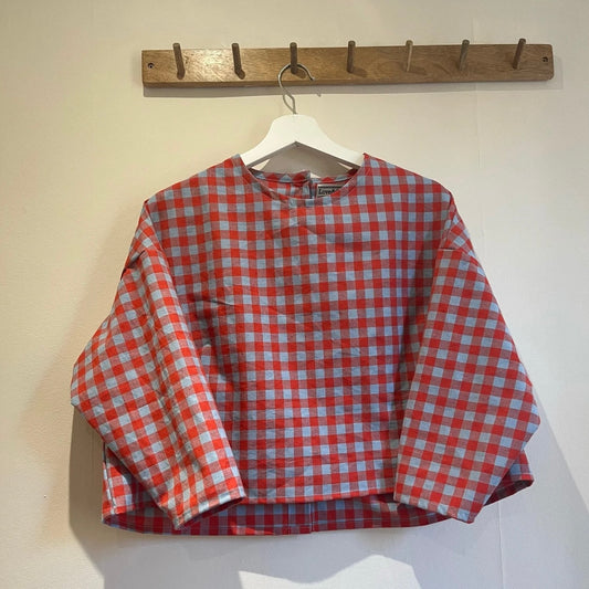 Love & Squalor - Matilda Top In Blue And Red Gingham