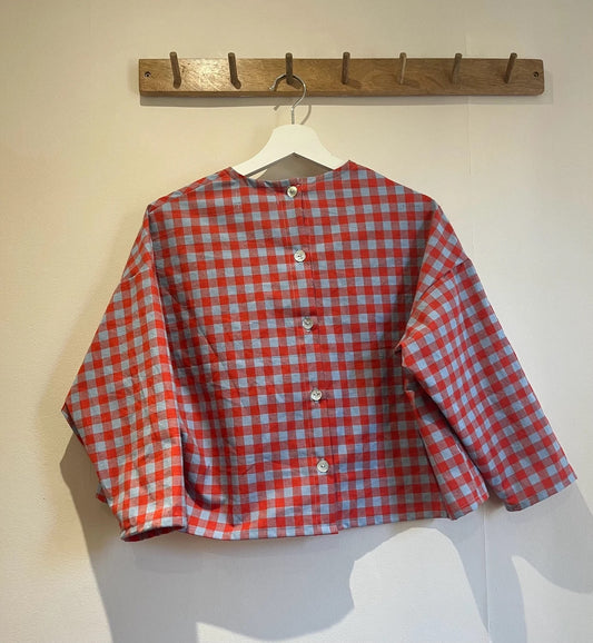 Love & Squalor - Matilda Top In Blue And Red Gingham
