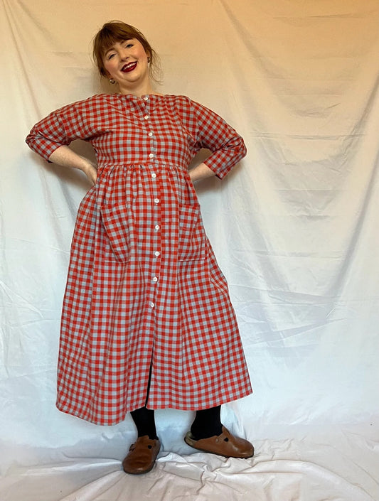 Love & Squalor - Dinah Dress In Red And Blue Gingham