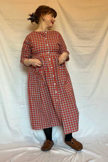Love & Squalor - Dinah Dress In Red And Blue Gingham