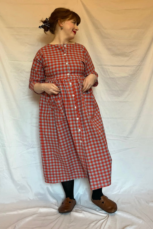Love & Squalor - Dinah Dress In Red And Blue Gingham