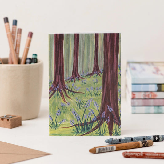 Joy Jen Studio - British Bluebell Woodland Greetings Card