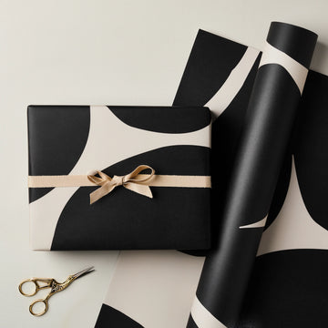 Ink & Bloom Abstract And Cream Floral Gift Wrap