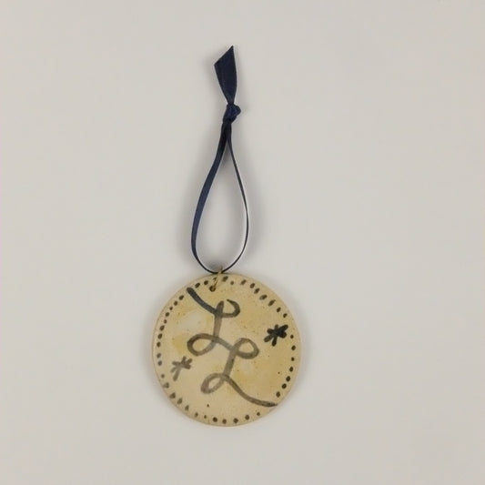 Kano - Stoneware Decorations In Cobalt And Cream