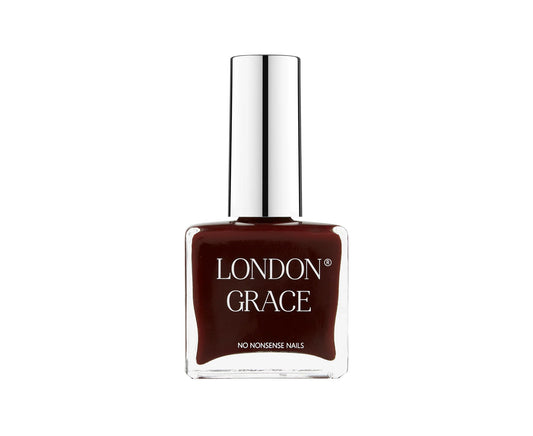 Nail polish bottle with 'London Grace' branding on a white background