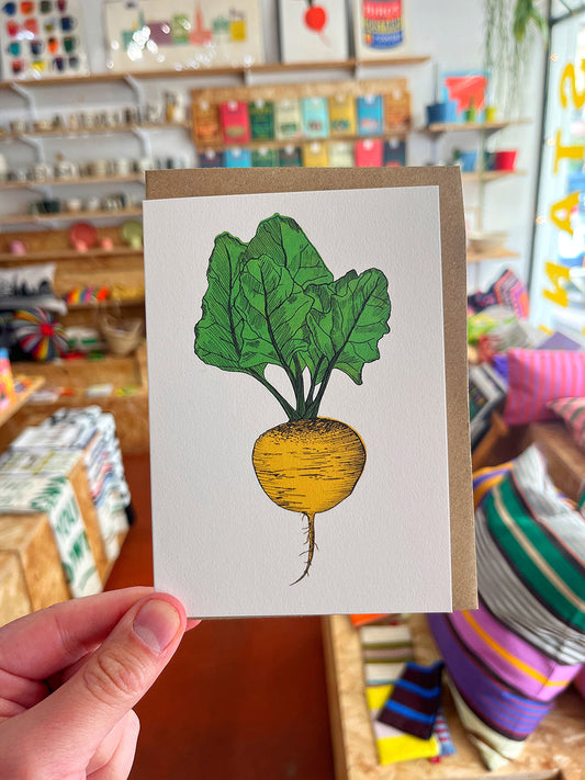 turnip illustration greetings card
