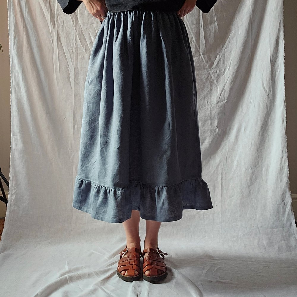 Clement House - The May Skirt In Cloudy Blue