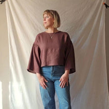 Load image into Gallery viewer, Clement House - Long Sleeve May Top In Oxblood
