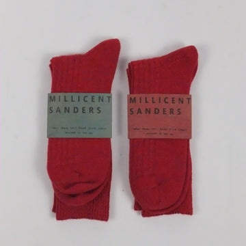 Red socks on a white background