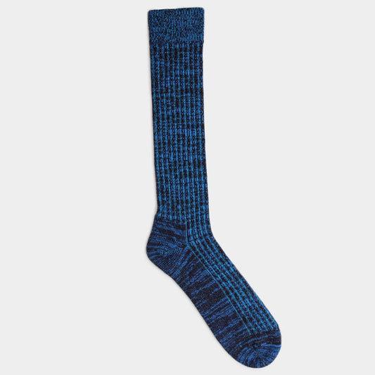 Blue socks on a white background